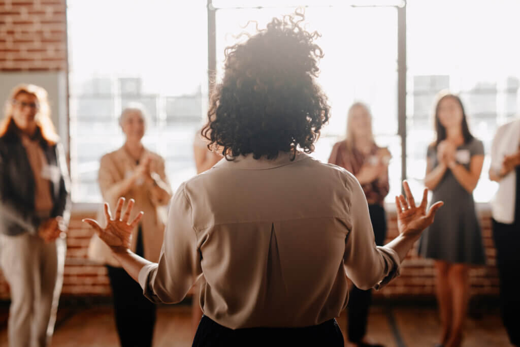 Businesspeople in a business conference